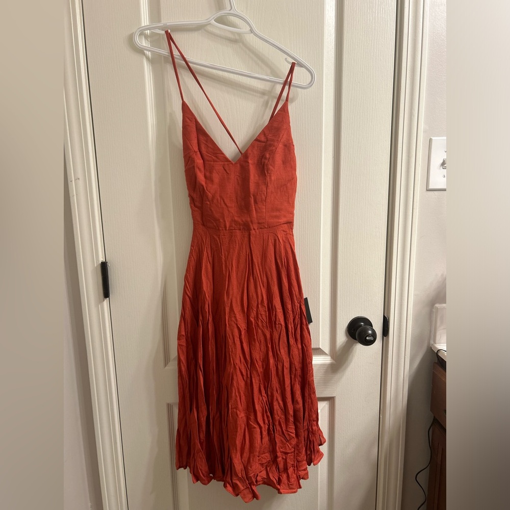 Rust orange dress - perfect for fall as well!
